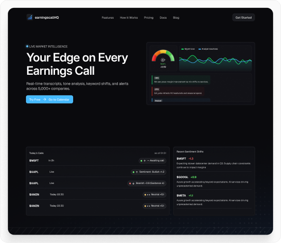 EarningsCallHQ - Market Intelligence
